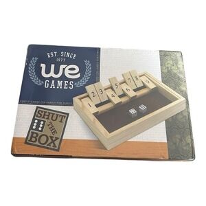 WE Games Dice Board Game, 9 Number Flip Tiles with Natural Wooden Box, 11 inches